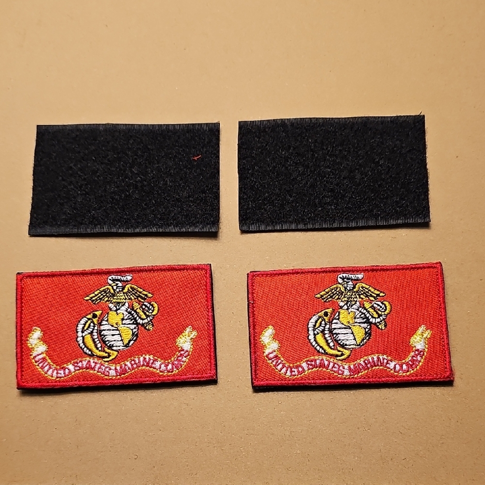 Red and Black Military Patches